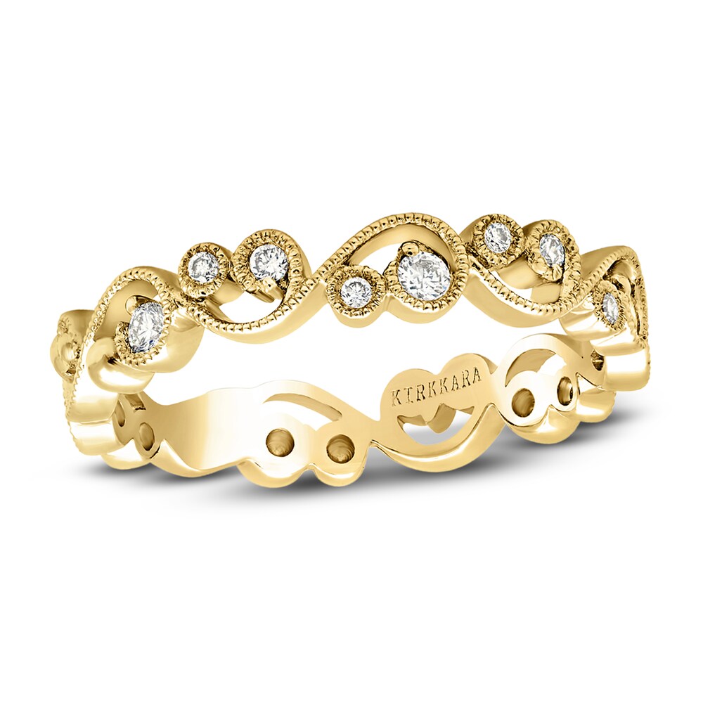 Kirk Kara Diamond Lace Wedding Band 1/8 ct tw Round 14K Yellow Gold zgRK9MLm Kirk Kara Diamond Lace Wedding Band 1/8 ct tw Round 14K Yellow Gold zgRK9MLm