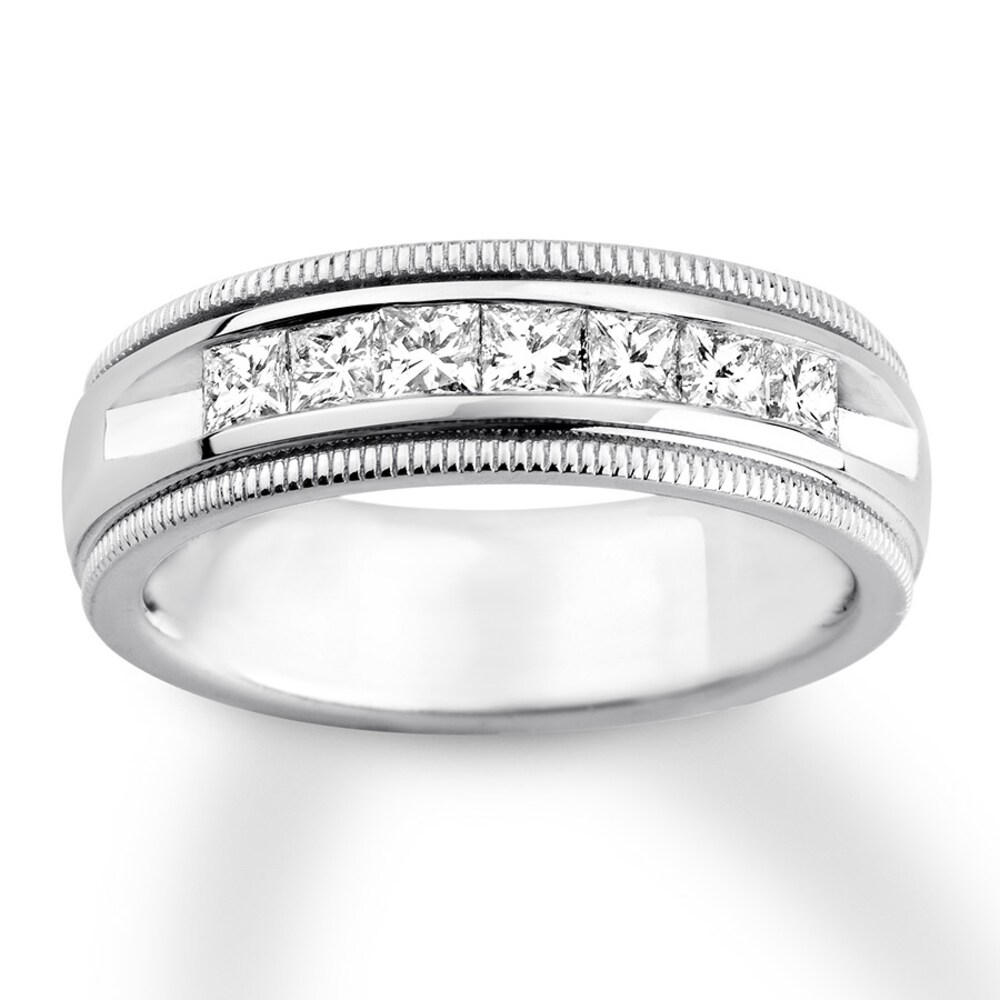 Diamond Men's Ring 1-1/2 ct tw Square-cut 14K White Gold znb65Tbo Diamond Men's Ring 1-1/2 ct tw Square-cut 14K White Gold znb65Tbo