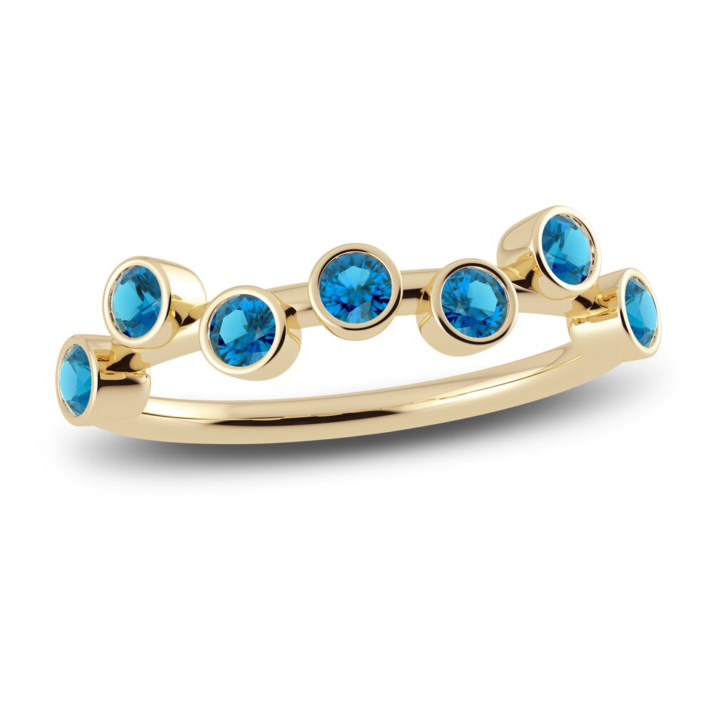 Juliette Maison Natural Blue Zircon Ring 10K Yellow Gold zrHZmG6z Juliette Maison Natural Blue Zircon Ring 10K Yellow Gold zrHZmG6z