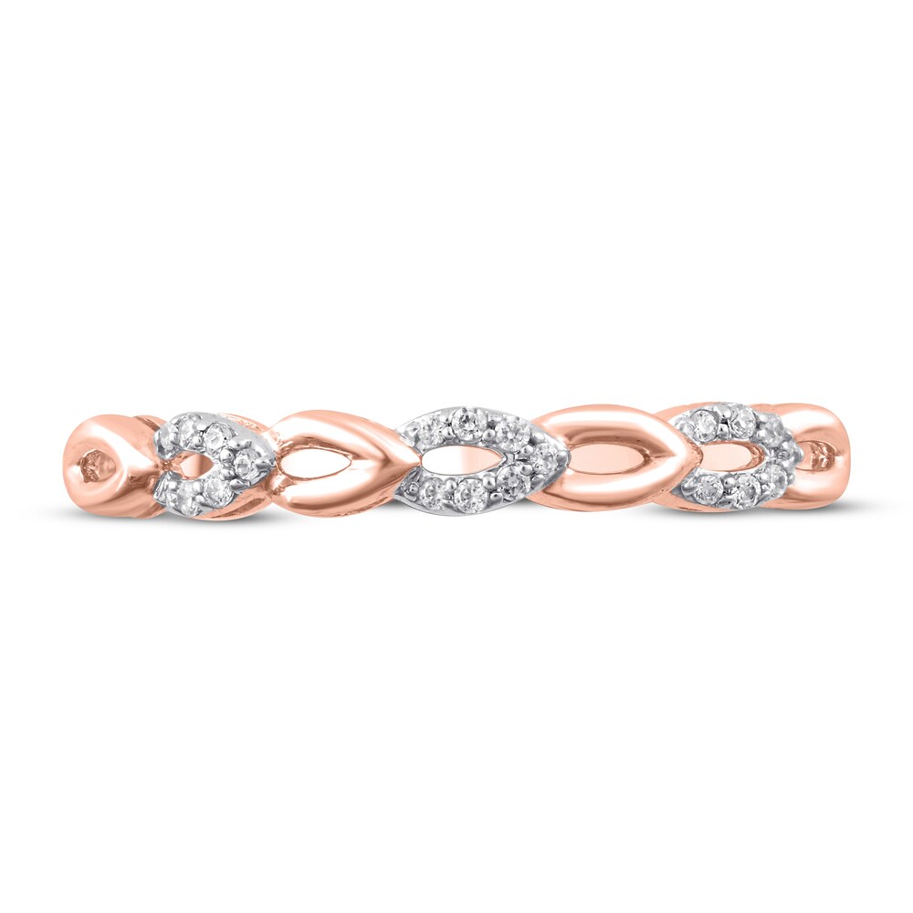 Diamond Ring 1/15 ct tw Round 10K Rose Gold zxhkzbak Diamond Ring 1/15 ct tw Round 10K Rose Gold zxhkzbak