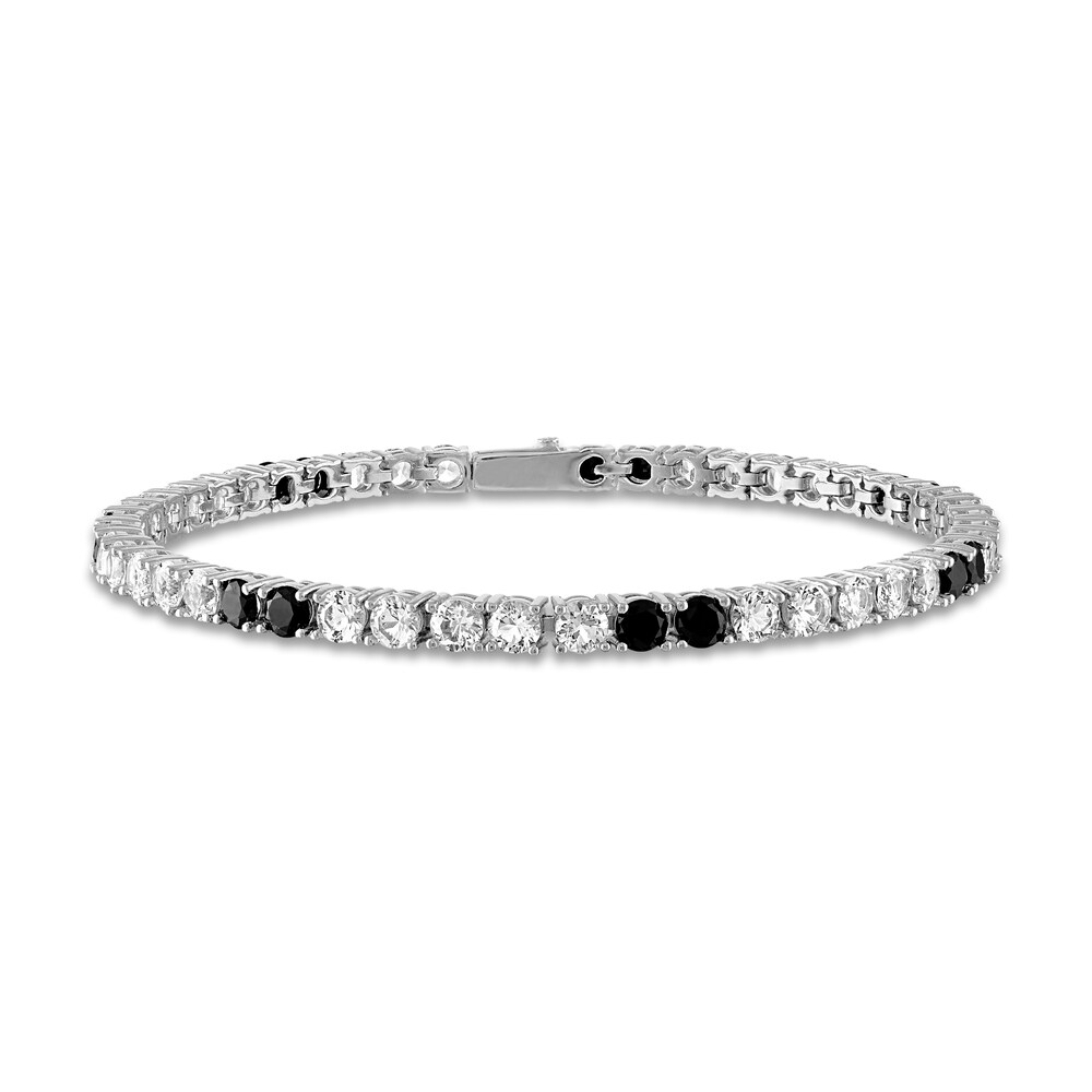 1933 by Esquire Men's Natural White Topaz & Natural Black Spinel Bracelet Sterling Silver 036NEjrT 1933 by Esquire Men's Natural White Topaz & Natural Black Spinel Bracelet Sterling Silver 036NEjrT