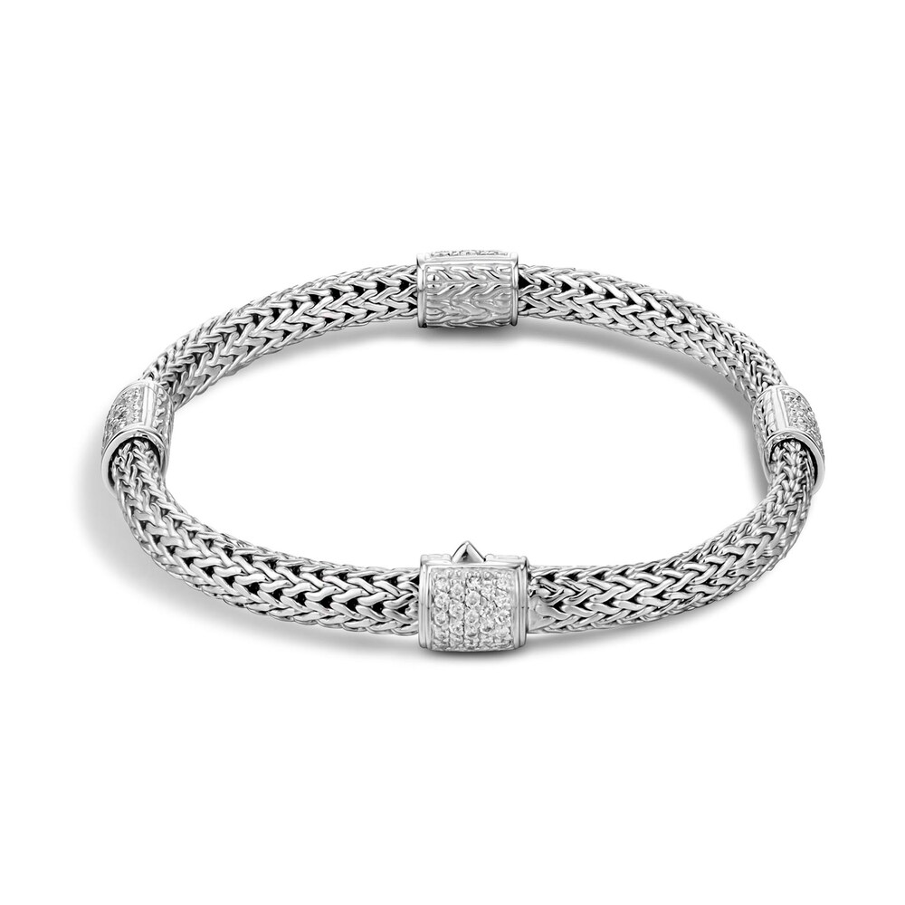 John Hardy Classic Chain 5MM Bracelet in Silver with Diamonds, Medium 09GUFYhf John Hardy Classic Chain 5MM Bracelet in Silver with Diamonds, Medium 09GUFYhf