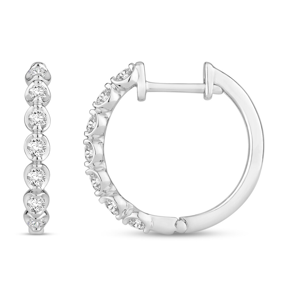 Diamond Hoop Earrings 1/2 ct tw Round 18K White Gold 0Az2uiiy Diamond Hoop Earrings 1/2 ct tw Round 18K White Gold 0Az2uiiy