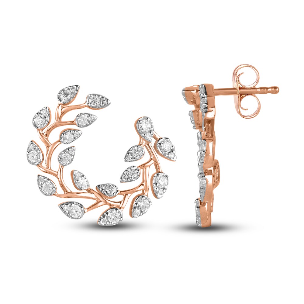 Diamond Earrings 1 ct tw Round 14K Rose Gold 0M8ehpzp Diamond Earrings 1 ct tw Round 14K Rose Gold 0M8ehpzp