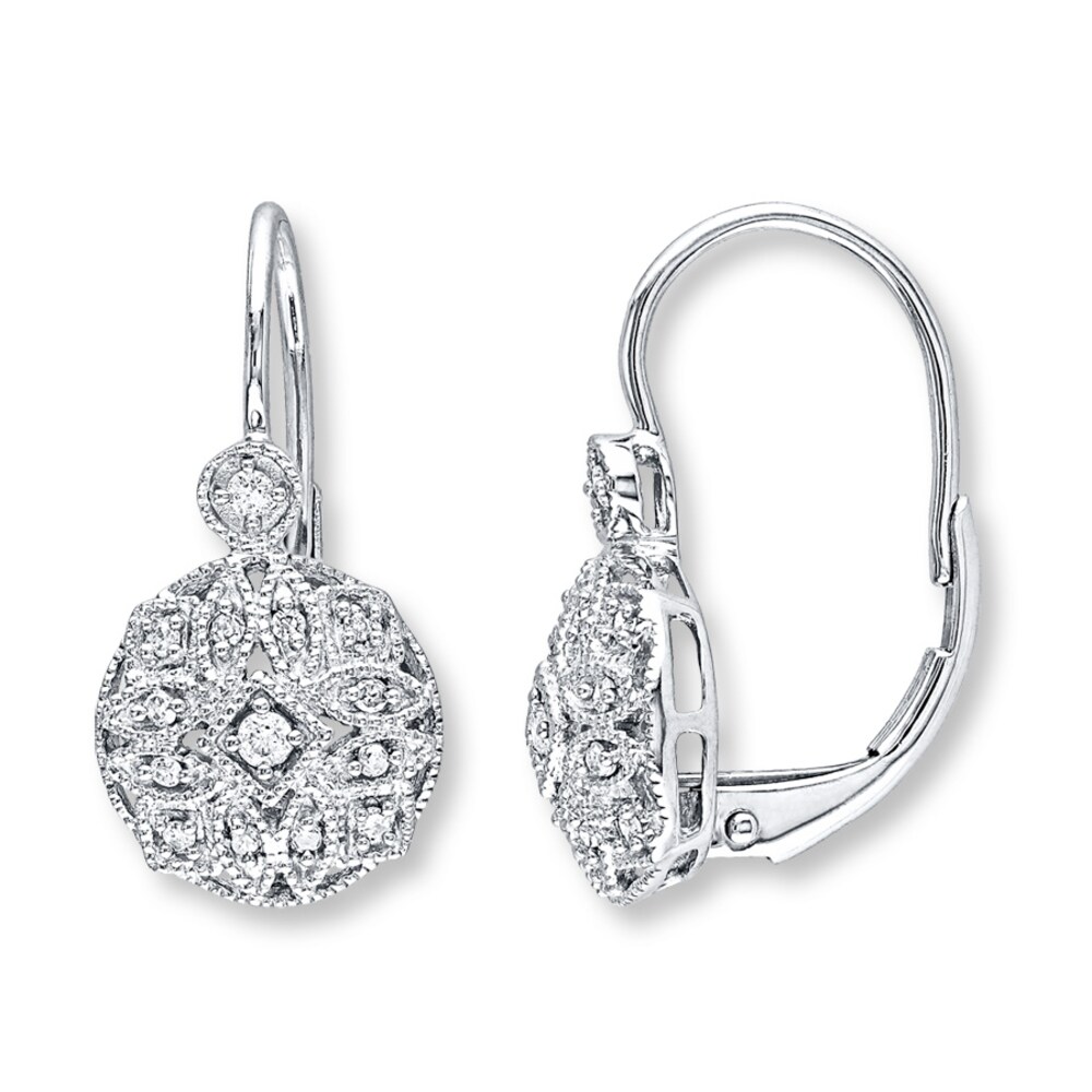 Diamond Earrings 1/8 ct tw Round-cut 14K White Gold 0Q9jJyn8 Diamond Earrings 1/8 ct tw Round-cut 14K White Gold 0Q9jJyn8