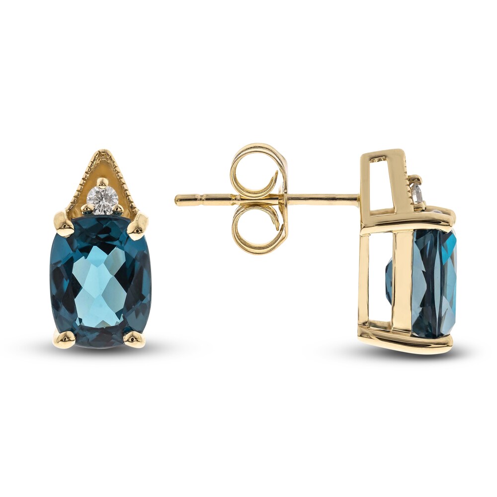 Natural Topaz Earrings 1/20 ct tw Diamonds 10K Yellow Gold 0QWYYjhB Natural Topaz Earrings 1/20 ct tw Diamonds 10K Yellow Gold 0QWYYjhB