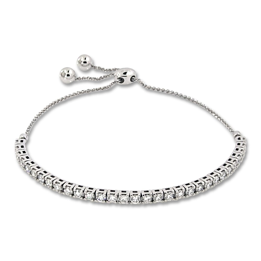 Lab-Created Diamond Bolo Bracelet 2 ct tw Round 14K White Gold 0RTvCHkz Lab-Created Diamond Bolo Bracelet 2 ct tw Round 14K White Gold 0RTvCHkz