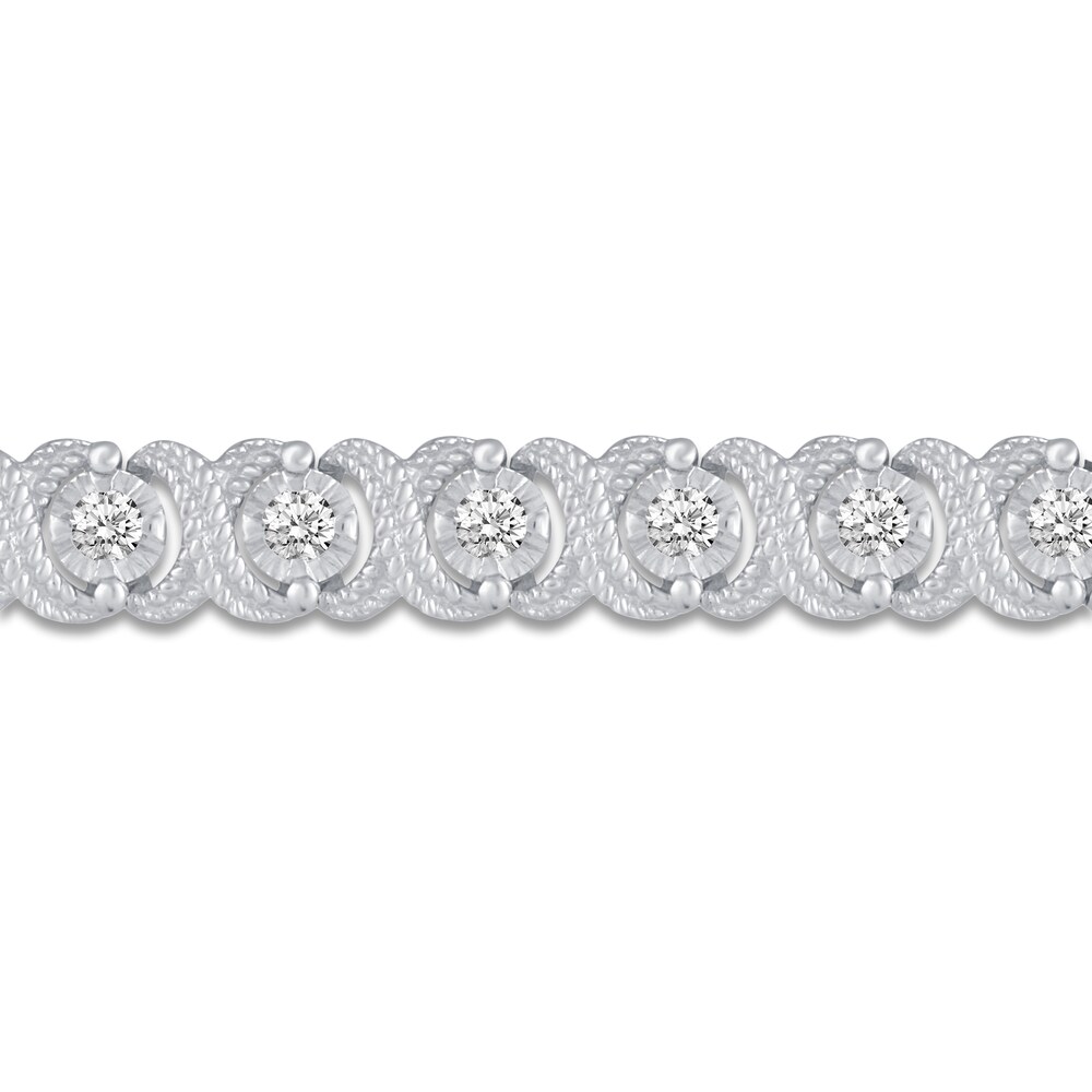 Diamond XO Tennis Bracelet 1 ct tw Round 14K White Gold 7\" 0amMKVvU Diamond XO Tennis Bracelet 1 ct tw Round 14K White Gold 7\" 0amMKVvU