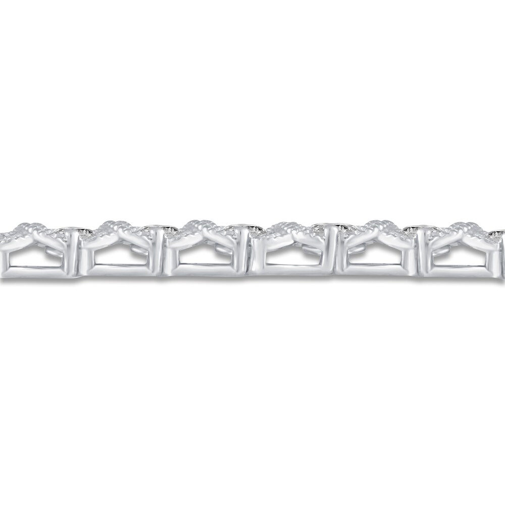 Diamond XO Tennis Bracelet 1 ct tw Round 14K White Gold 7\" 0amMKVvU Diamond XO Tennis Bracelet 1 ct tw Round 14K White Gold 7\" 0amMKVvU