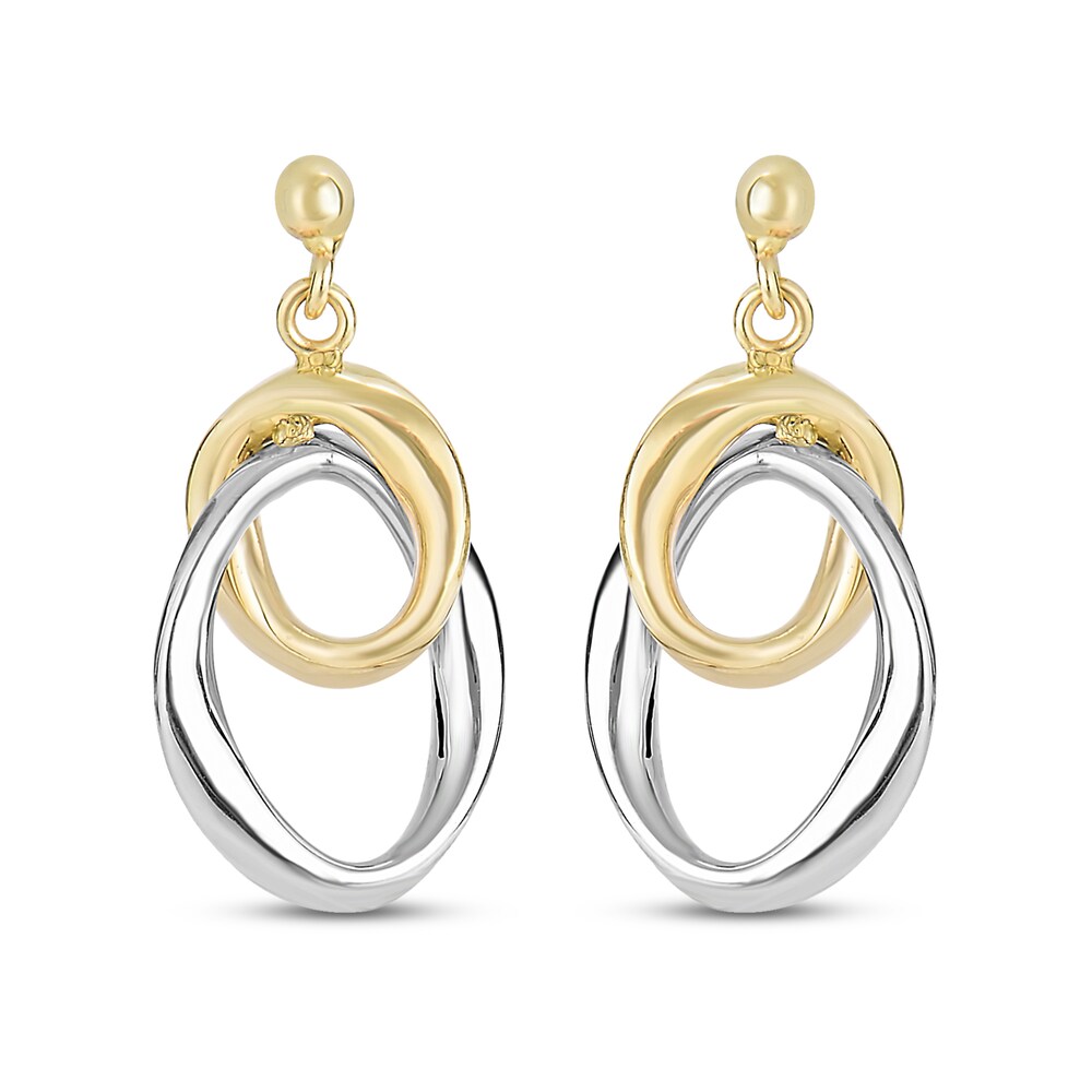 Interlocking Drop Earrings 14K Two-Tone Gold 0gC9JHx0 Interlocking Drop Earrings 14K Two-Tone Gold 0gC9JHx0
