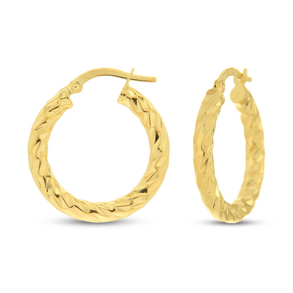 Patterned Hoop Earrings 14K Yellow Gold 0ug2FNTb Patterned Hoop Earrings 14K Yellow Gold 0ug2FNTb