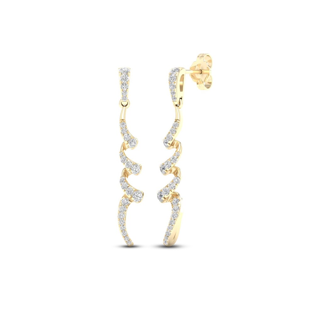 Diamond Dangle Earrings 1/2 ct tw Round 10K Yellow Gold 1C6tez7C Diamond Dangle Earrings 1/2 ct tw Round 10K Yellow Gold 1C6tez7C
