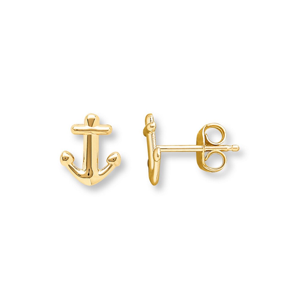 Young Teen Anchor Earrings 14K Yellow Gold 1Fwq4Euz Young Teen Anchor Earrings 14K Yellow Gold 1Fwq4Euz