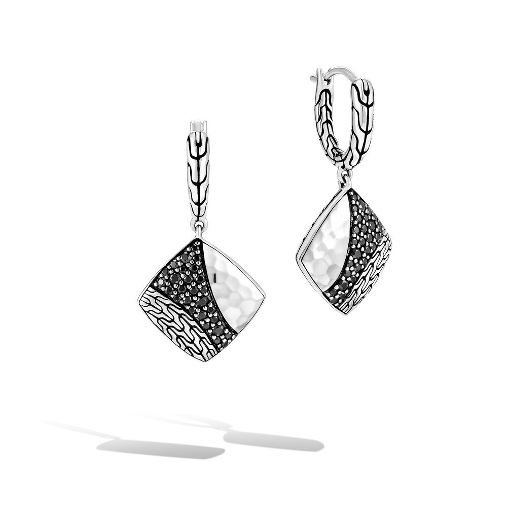 John Hardy Classic Chain Drop Earrings Natural Black Sapphire/Spinel Sterling Silver 1JVaCyL2 John Hardy Classic Chain Drop Earrings Natural Black Sapphire/Spinel Sterling Silver 1JVaCyL2