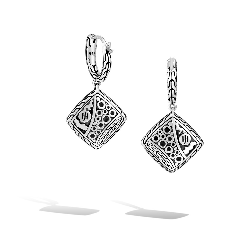John Hardy Classic Chain Drop Earrings Natural Black Sapphire/Spinel Sterling Silver 1JVaCyL2 John Hardy Classic Chain Drop Earrings Natural Black Sapphire/Spinel Sterling Silver 1JVaCyL2