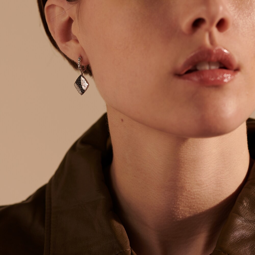 John Hardy Classic Chain Drop Earrings Natural Black Sapphire/Spinel Sterling Silver 1JVaCyL2 John Hardy Classic Chain Drop Earrings Natural Black Sapphire/Spinel Sterling Silver 1JVaCyL2