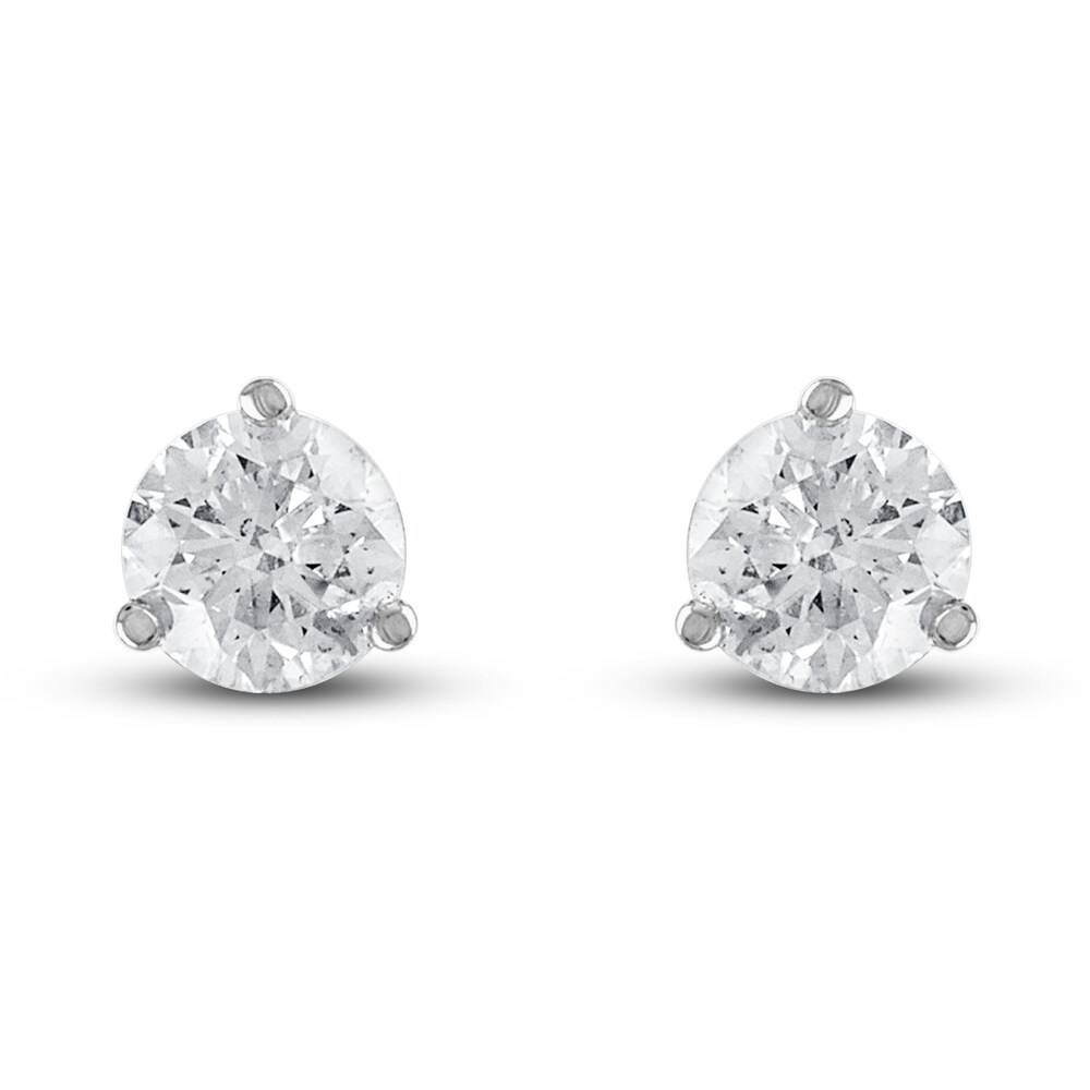 Certified Diamond Stud Earrings 1/2 ct tw Round 18K White Gold (SI2/I) 1Jubq1NV