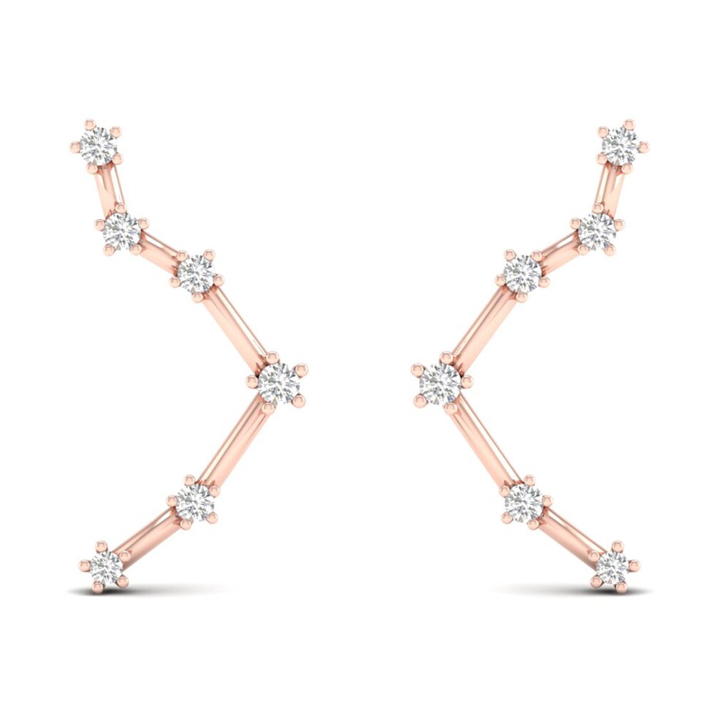 Diamond Libra Constellation Earrings 1/8 ct tw Round 14K Rose Gold 1QdBzkJo Diamond Libra Constellation Earrings 1/8 ct tw Round 14K Rose Gold 1QdBzkJo
