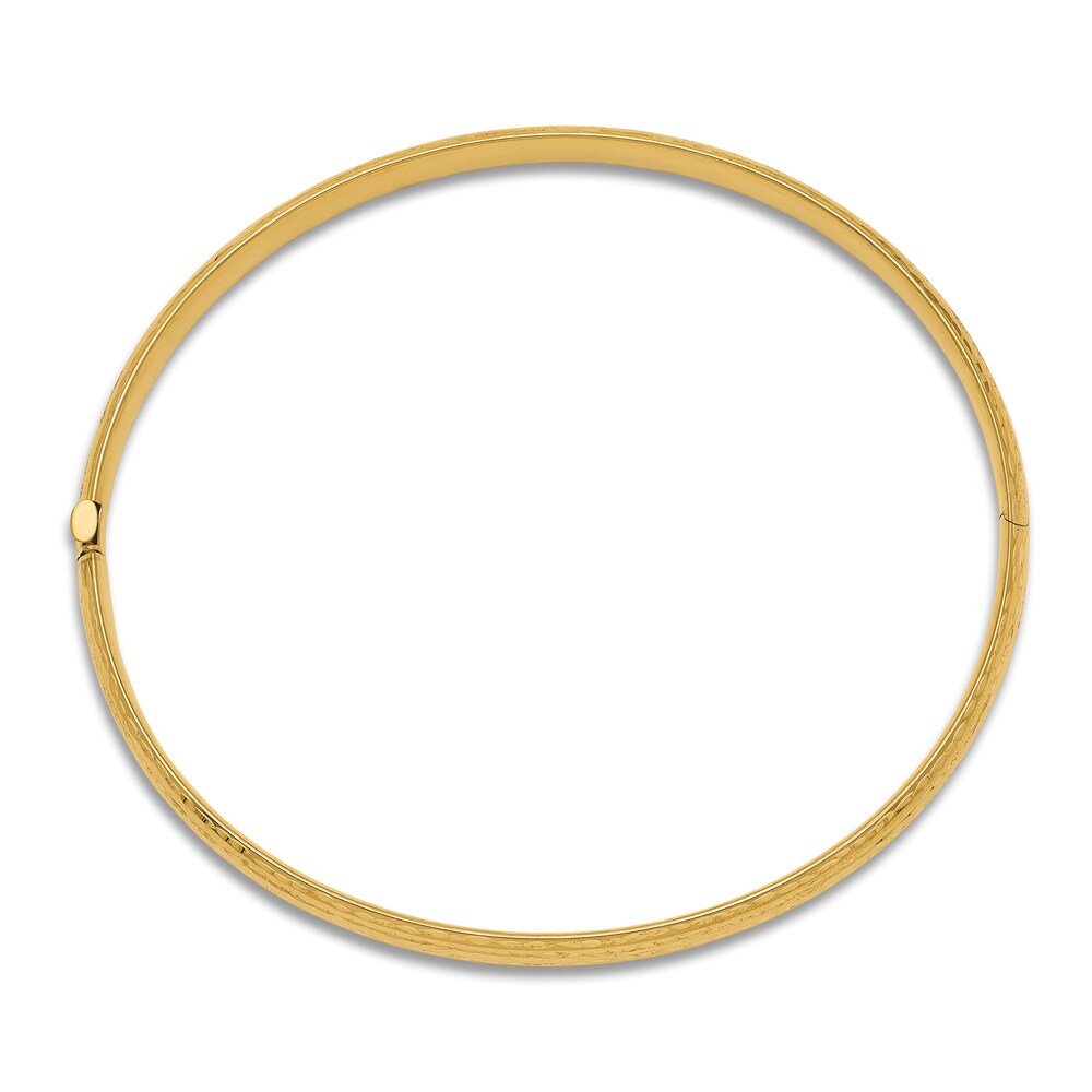 Diamond-Cut Hinged Bangle Bracelet 14K Yellow Gold 7.25\" 1cPzl1bA Diamond-Cut Hinged Bangle Bracelet 14K Yellow Gold 7.25\" 1cPzl1bA
