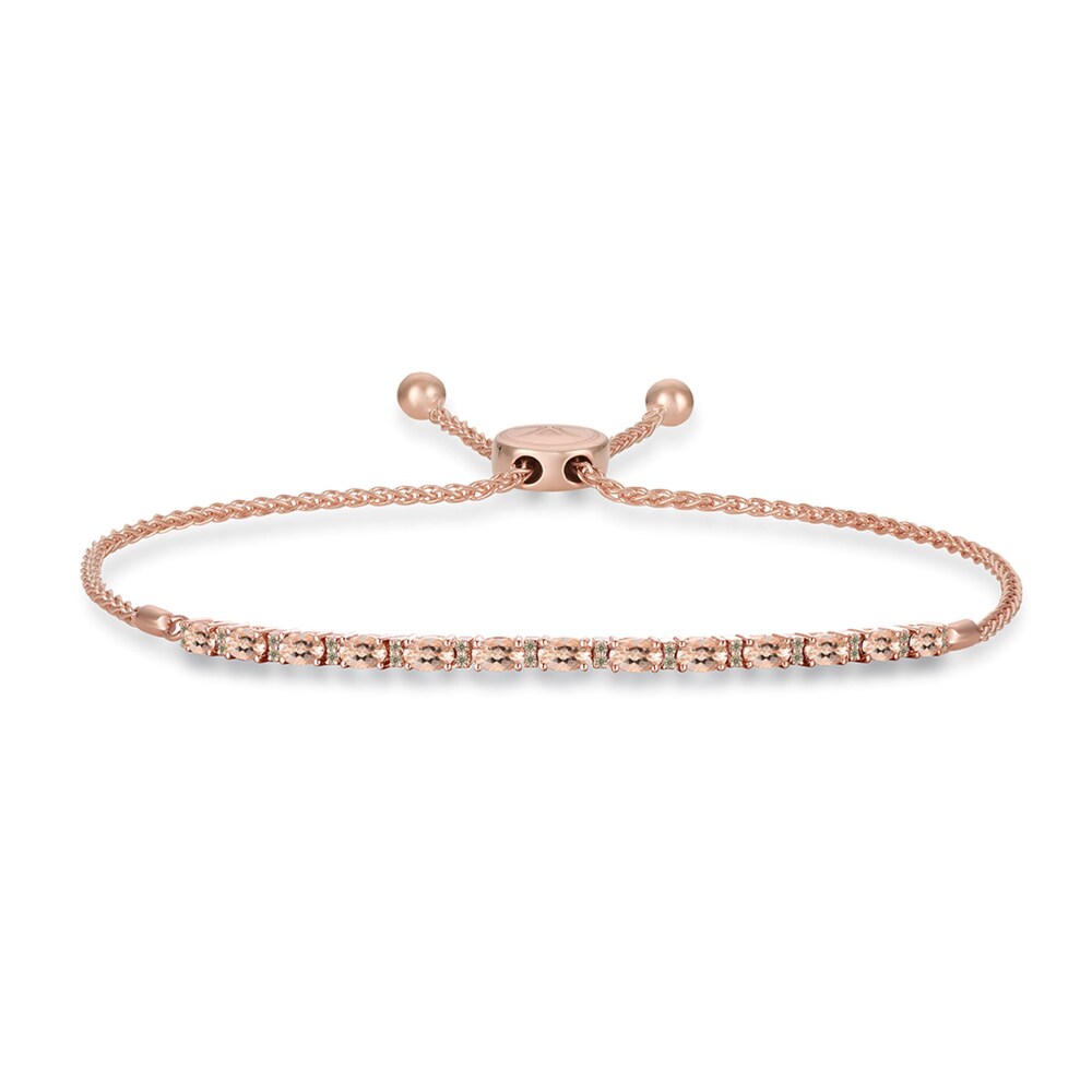 Le Vian Natural Morganite Bolo Bracelet 1/5 ct tw Diamonds 14K Strawberry Gold 1wontjuf Le Vian Natural Morganite Bolo Bracelet 1/5 ct tw Diamonds 14K Strawberry Gold 1wontjuf