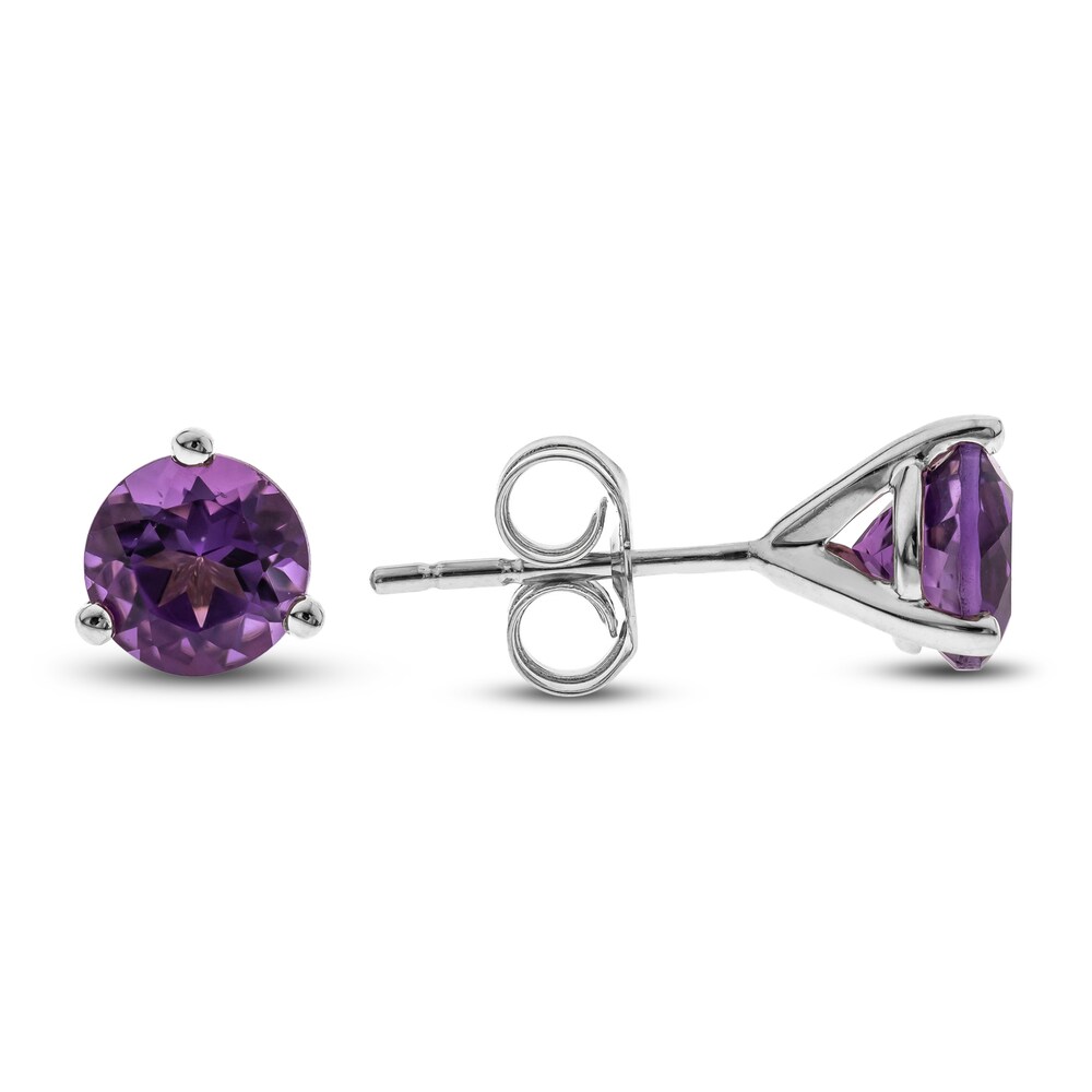 Natural Amethyst Martini Stud Earrings 14K White Gold 1y6ucTQA Natural Amethyst Martini Stud Earrings 14K White Gold 1y6ucTQA