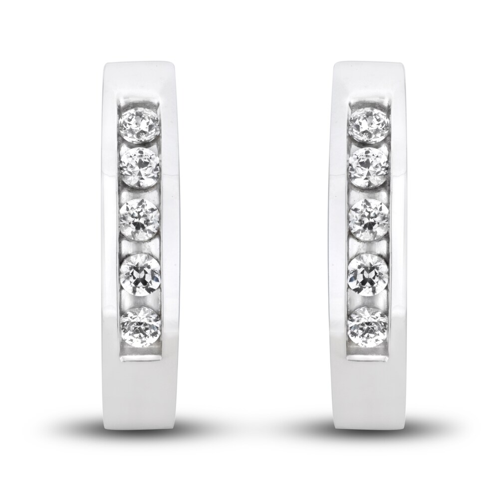 Diamond Hoop Earrings 1/2 ct tw Round 14K White Gold 1yb1GgQT Diamond Hoop Earrings 1/2 ct tw Round 14K White Gold 1yb1GgQT
