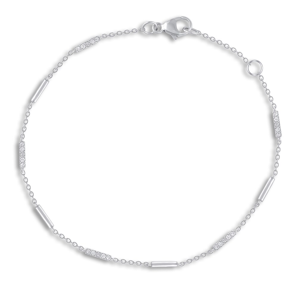 Diamond Bracelet 1/8 ct tw Round 10K White Gold 7" 20BHj3zq Diamond Bracelet 1/8 ct tw Round 10K White Gold 7" 20BHj3zq