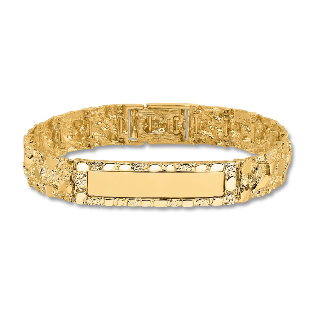 Men's Link ID Bracelet 14K Yellow Gold 12.0mm 8" 2CrSZTvO Men's Link ID Bracelet 14K Yellow Gold 12.0mm 8" 2CrSZTvO