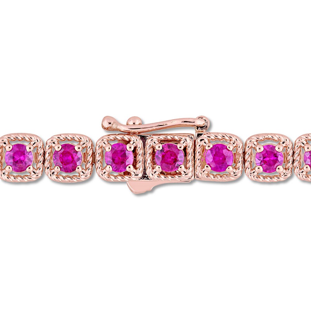 Natural Pink Sapphire Bracelet 14K Rose Gold 2QopO7ZQ Natural Pink Sapphire Bracelet 14K Rose Gold 2QopO7ZQ