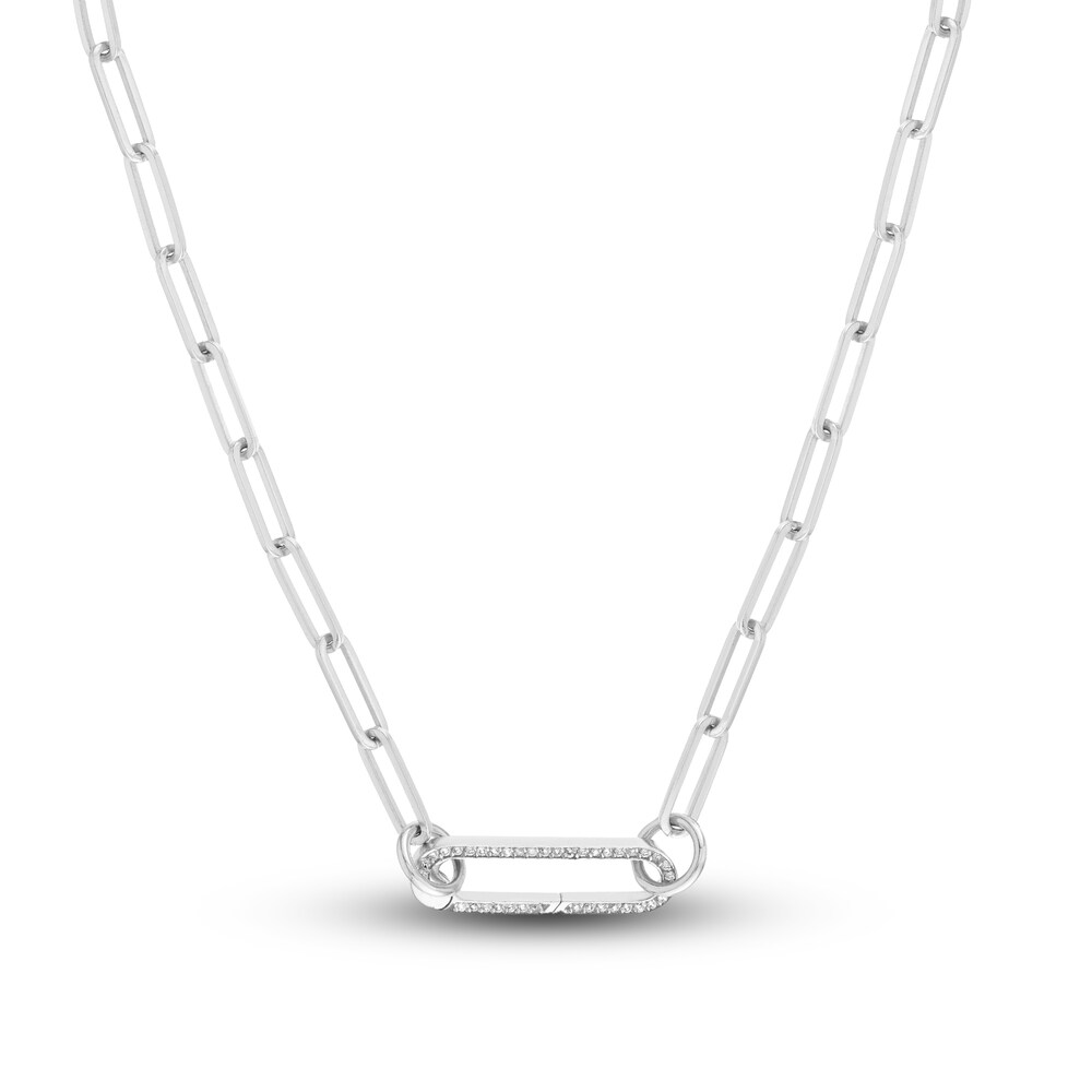 Oval Push Charm 1/5 ct tw Diamond 14K White Gold 2m9osfSz Oval Push Charm 1/5 ct tw Diamond 14K White Gold 2m9osfSz