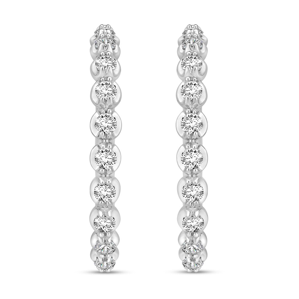 Diamond Hoop Earrings 2 ct tw Round 18K White Gold 2np4mx7k Diamond Hoop Earrings 2 ct tw Round 18K White Gold 2np4mx7k