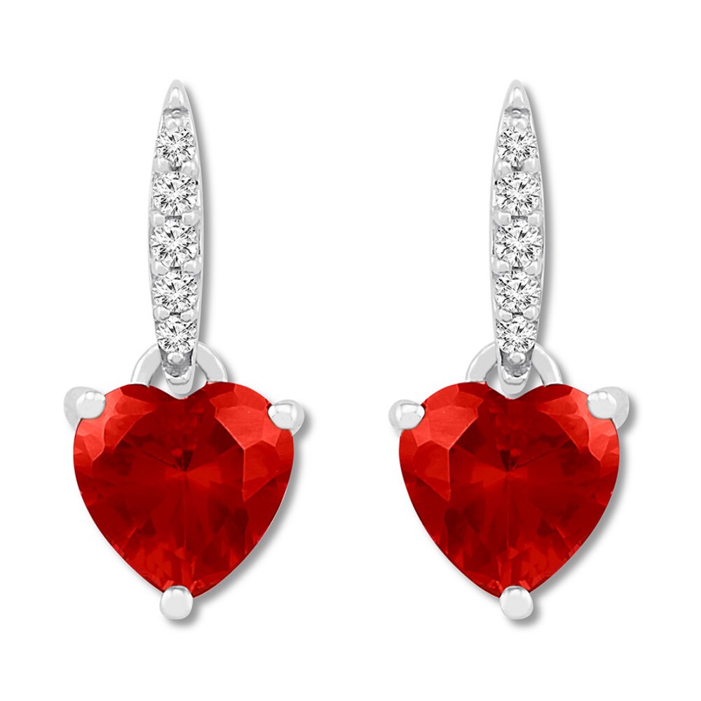 Lab-Created Ruby Earrings Lab-Created Sapphires Sterling Silver 2r77Cvy8 Lab-Created Ruby Earrings Lab-Created Sapphires Sterling Silver 2r77Cvy8
