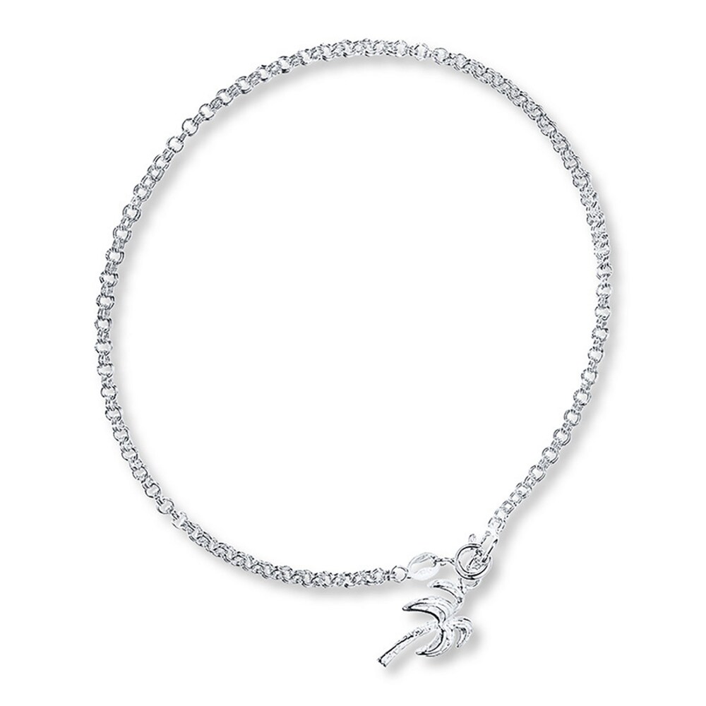 Palm Tree Anklet Sterling Silver 9 Length 36c1BtZY Palm Tree Anklet Sterling Silver 9 Length 36c1BtZY