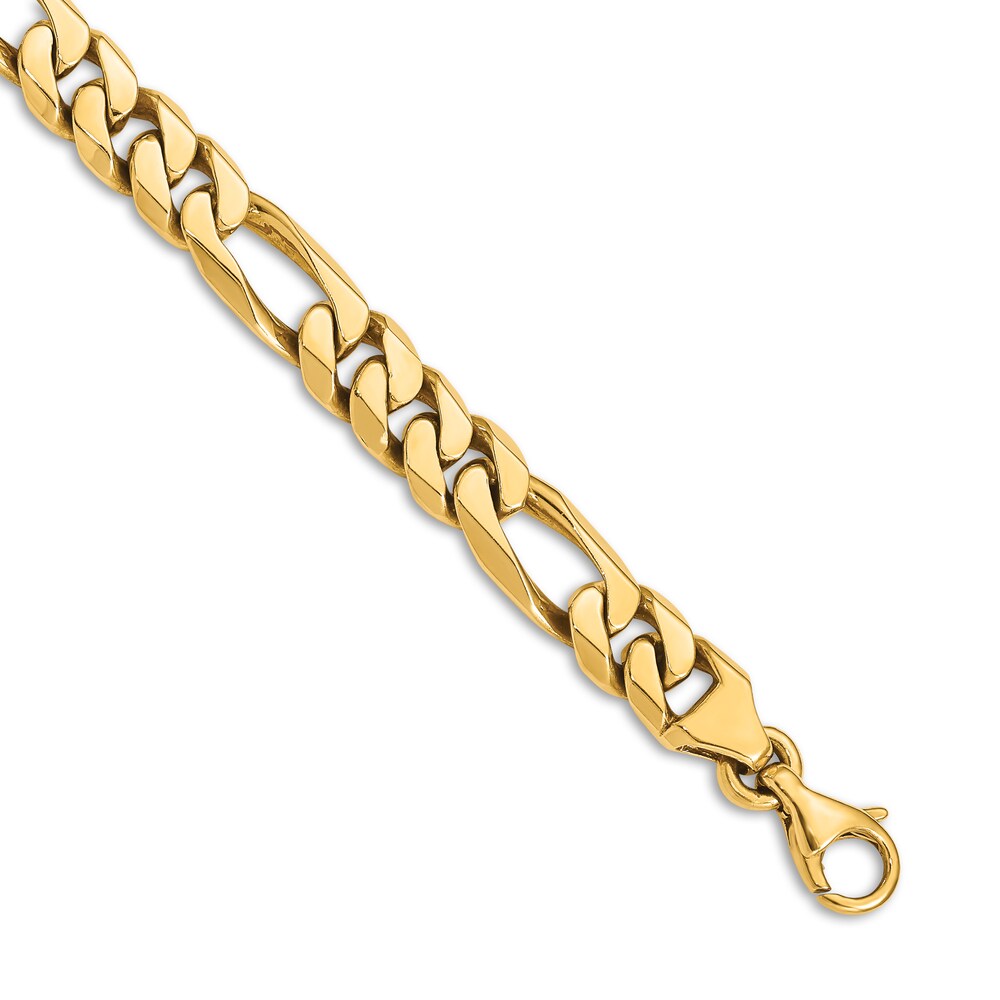 Men\'s Figaro Chain Bracelet 14K Yellow Gold 8.0mm 8\" 36tr1KlW Men\'s Figaro Chain Bracelet 14K Yellow Gold 8.0mm 8\" 36tr1KlW