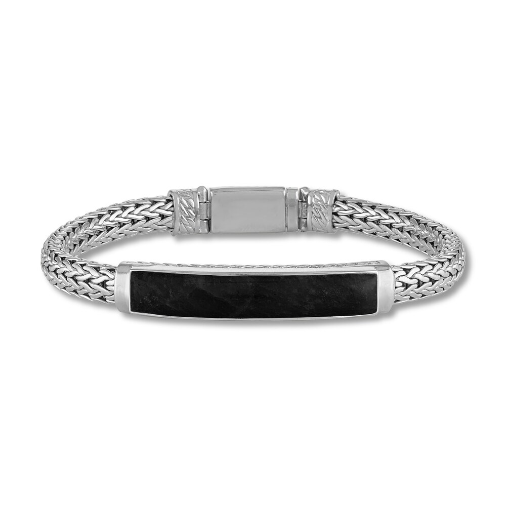 1933 by Esquire Natural Onyx Bracelet Sterling Silver 8.5" 3Gwd8tMx 1933 by Esquire Natural Onyx Bracelet Sterling Silver 8.5" 3Gwd8tMx