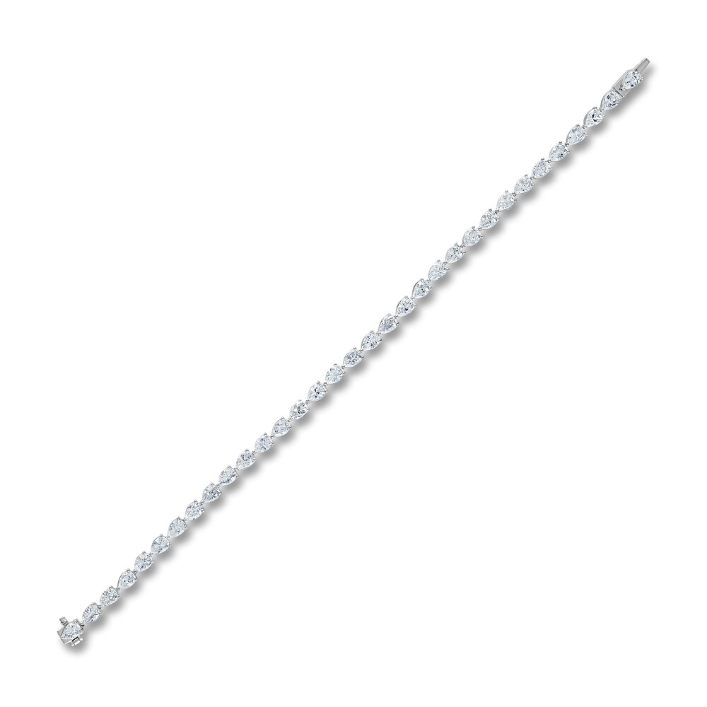 Vera Wang WISH Lab-Created Diamond Bracelet 6-1/2 ct tw Pear 14K White Gold 7\" 3NsN4TRz Vera Wang WISH Lab-Created Diamond Bracelet 6-1/2 ct tw Pear 14K White Gold 7\" 3NsN4TRz