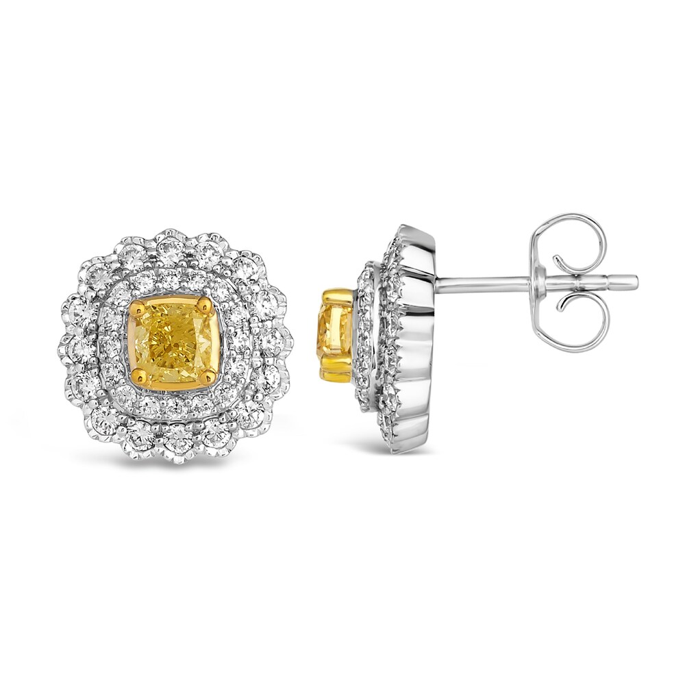 Le Vian Sunny Yellow Diamond Stud Earrings 1 ct tw Round 14K Two-Tone Gold 3djT0KrJ Le Vian Sunny Yellow Diamond Stud Earrings 1 ct tw Round 14K Two-Tone Gold 3djT0KrJ