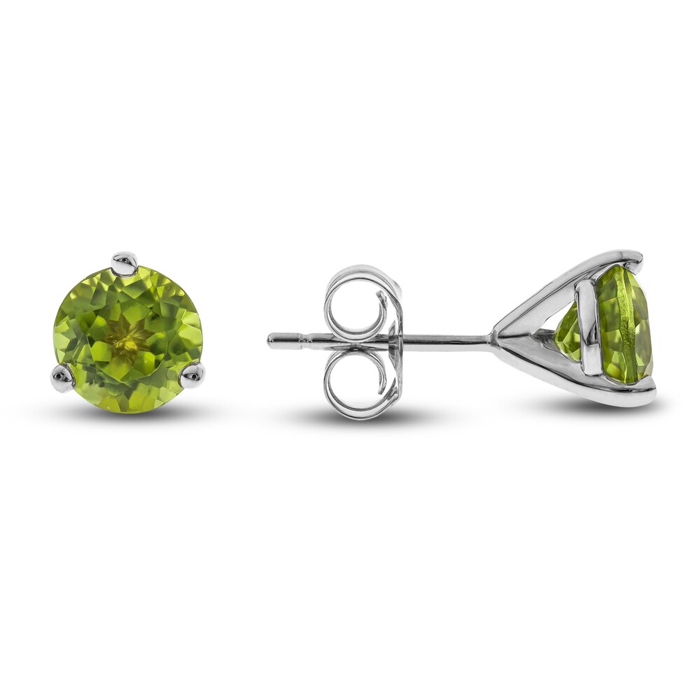 Natural Peridot Martini Stud Earrings 14K White Gold 3tsbLek2 Natural Peridot Martini Stud Earrings 14K White Gold 3tsbLek2
