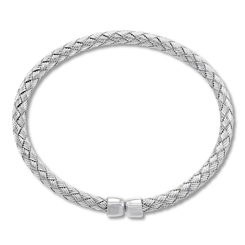 Woven Bangle Bracelet Sterling Silver 3xO8opss Woven Bangle Bracelet Sterling Silver 3xO8opss