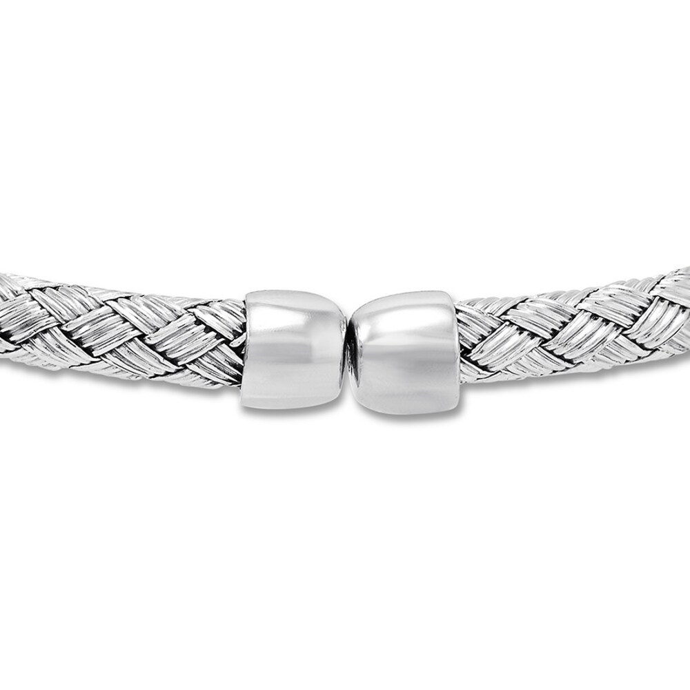Woven Bangle Bracelet Sterling Silver 3xO8opss Woven Bangle Bracelet Sterling Silver 3xO8opss