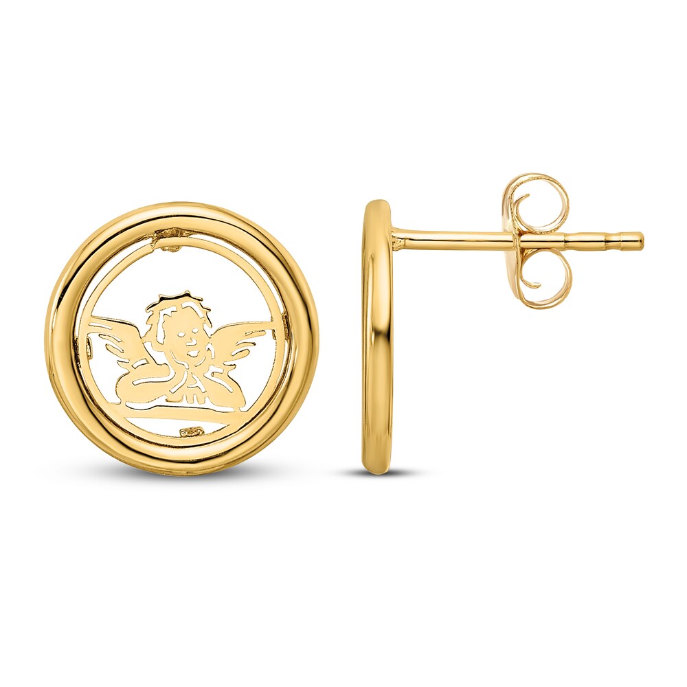 Raphael Angel Stud Earrings 14K Yellow Gold 45UEVglm Raphael Angel Stud Earrings 14K Yellow Gold 45UEVglm