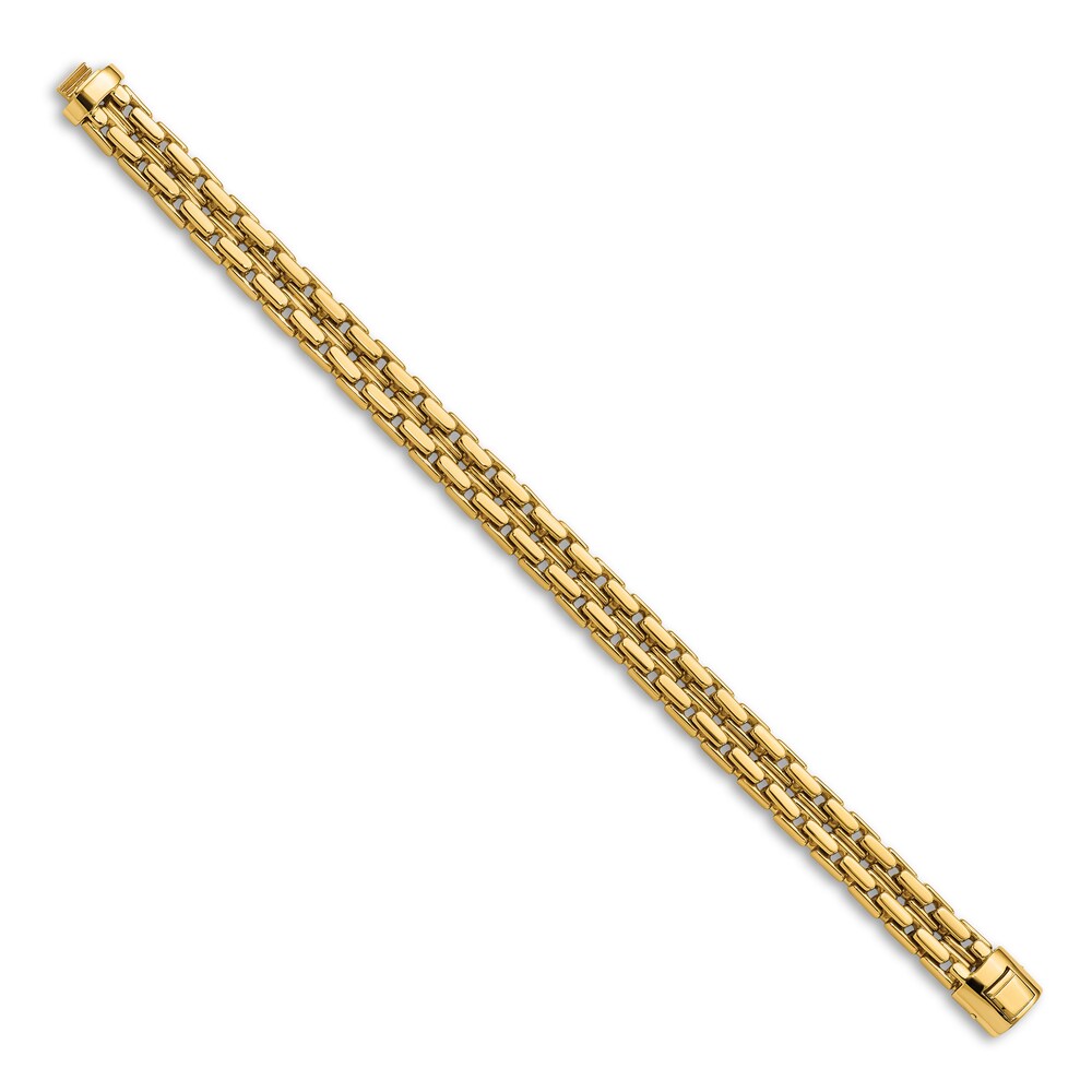 Men\'s Polished Chain Bracelet 14K Yellow Gold 9.9mm 8.5\" 47ttOkfh Men\'s Polished Chain Bracelet 14K Yellow Gold 9.9mm 8.5\" 47ttOkfh