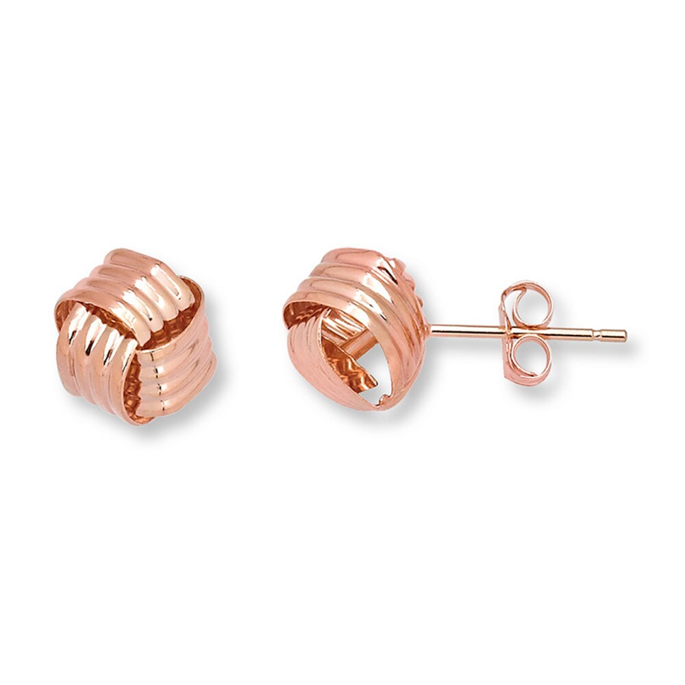 Love Knot Earrings 14K Rose Gold 4CdCk0S5 Love Knot Earrings 14K Rose Gold 4CdCk0S5