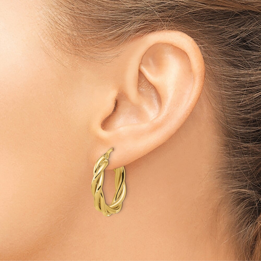 Twisted Hoop Earrings 14K Yellow Gold 20mm 4RcnQ1nN Twisted Hoop Earrings 14K Yellow Gold 20mm 4RcnQ1nN