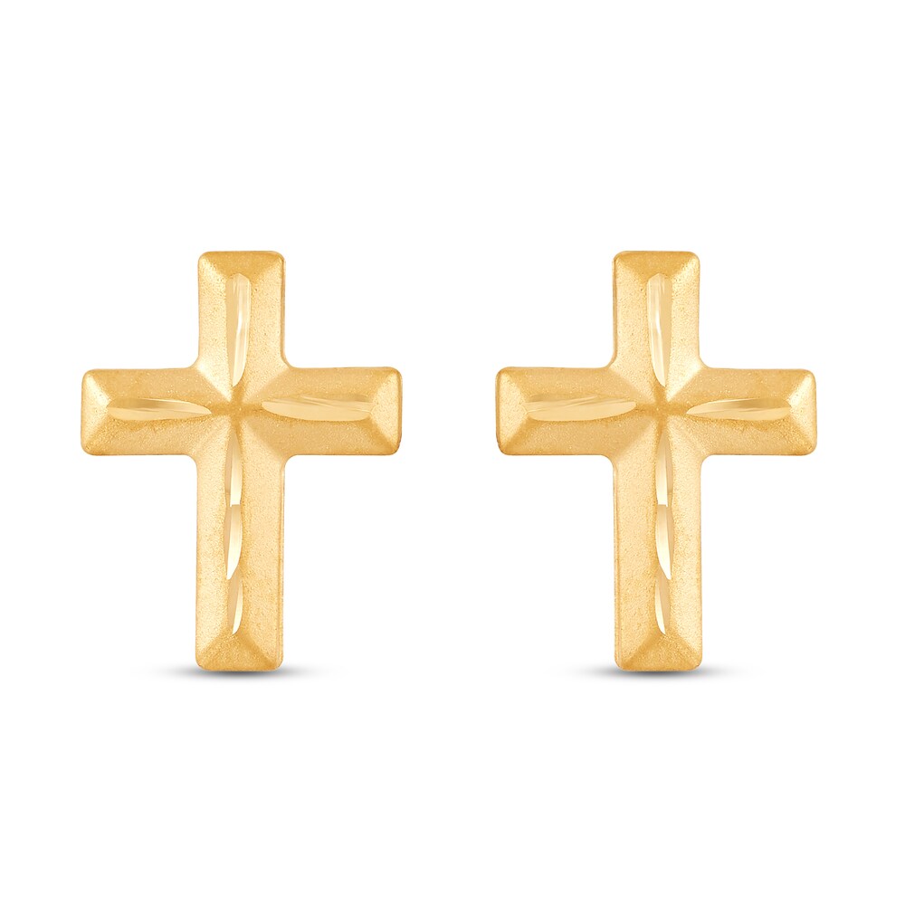 Children\'s Cross Stud Earrings 14K Yellow Gold 4Tqbmsya Children\'s Cross Stud Earrings 14K Yellow Gold 4Tqbmsya