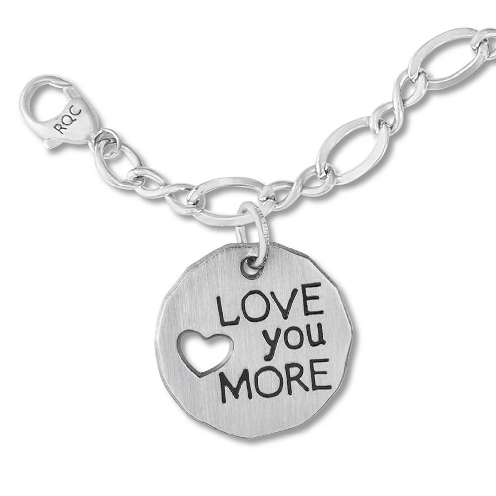 Love You More Bracelet Sterling Silver 7" 4bGM9hTZ Love You More Bracelet Sterling Silver 7" 4bGM9hTZ