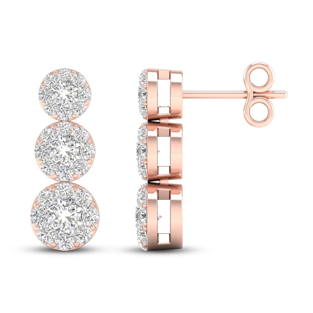 Diamond Earrings 1 ct tw Round 14K Rose Gold 4dPvp6ME Diamond Earrings 1 ct tw Round 14K Rose Gold 4dPvp6ME