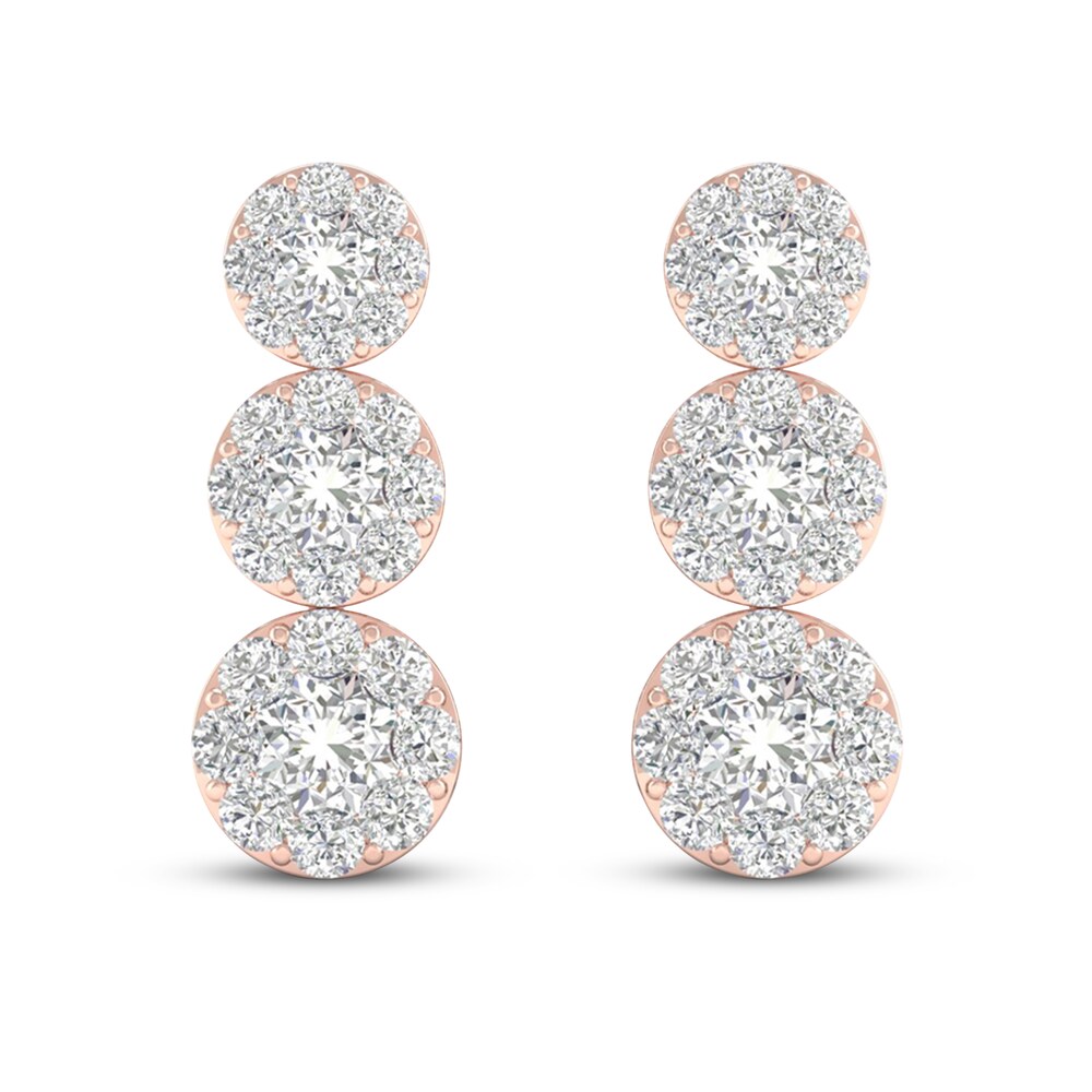 Diamond Earrings 1 ct tw Round 14K Rose Gold 4dPvp6ME Diamond Earrings 1 ct tw Round 14K Rose Gold 4dPvp6ME