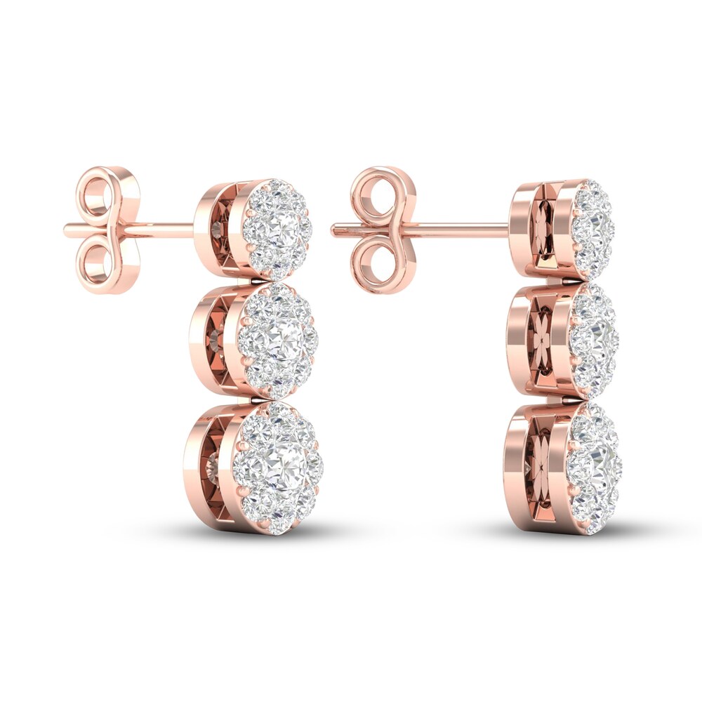 Diamond Earrings 1 ct tw Round 14K Rose Gold 4dPvp6ME Diamond Earrings 1 ct tw Round 14K Rose Gold 4dPvp6ME