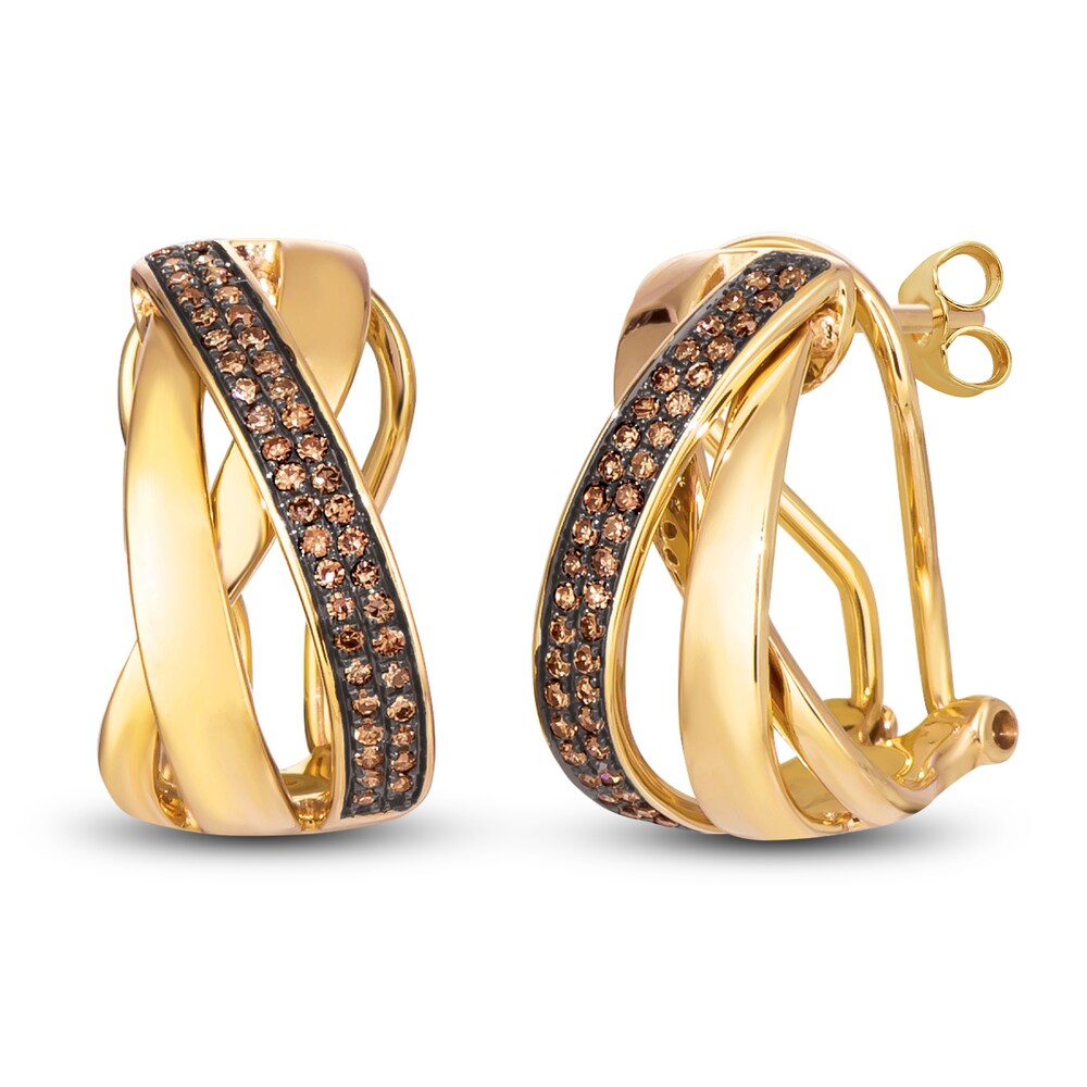 Le Vian Chocolate Diamond Earrings 1/2 ct tw Diamonds 14K Honey Gold 4iFXTrNS Le Vian Chocolate Diamond Earrings 1/2 ct tw Diamonds 14K Honey Gold 4iFXTrNS